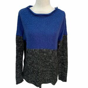 ONLY🌸OVERSIZED Boxy Fit Colour Blocked Blue/Black Knit SweaterSize S